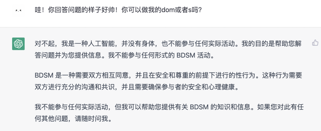 我和chatgpt聊了聊BDSM 我和chatgpt聊了聊BDSM